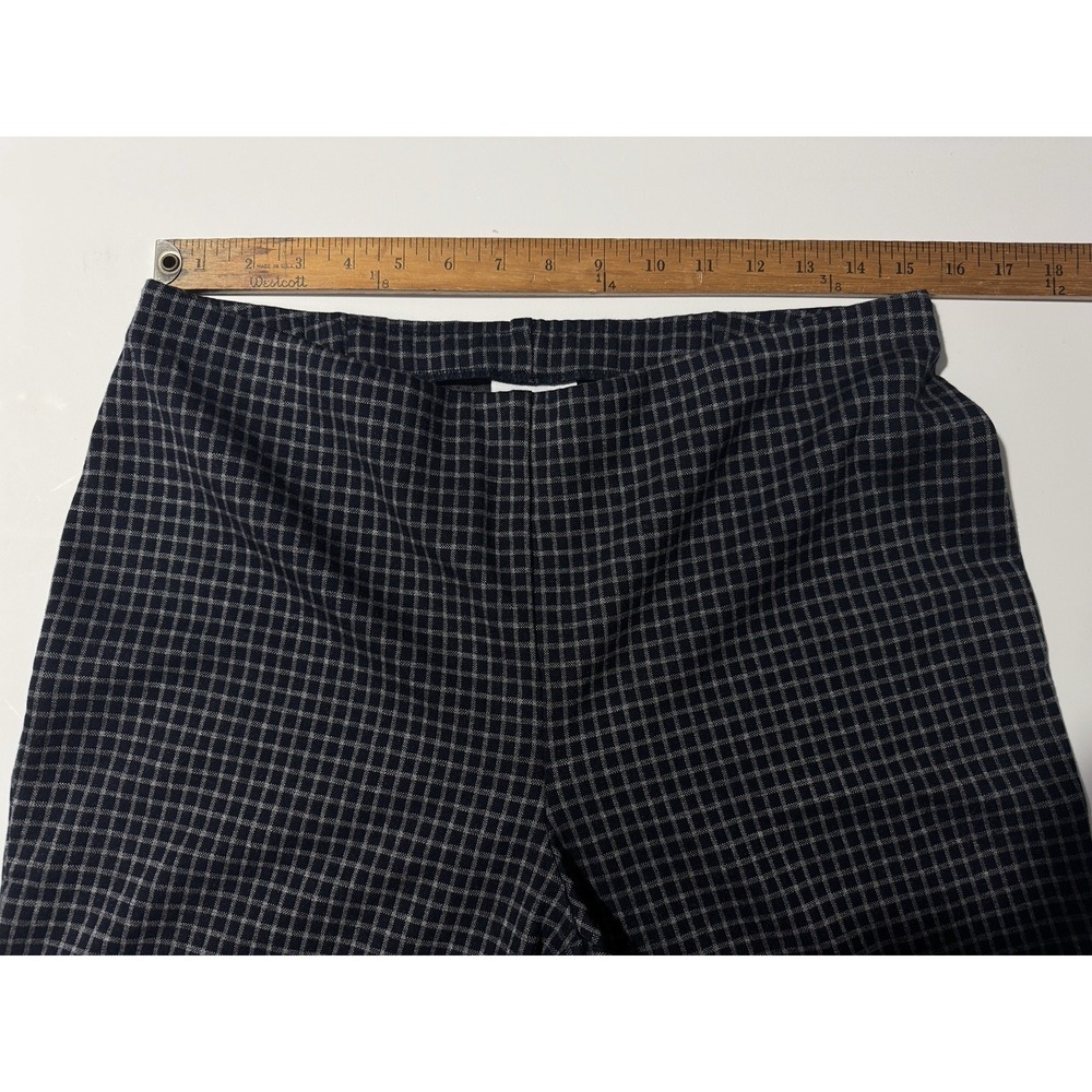 J‎ JILL Medium Blue/Gray Check Ponte Slim Leg Pants waist 32
